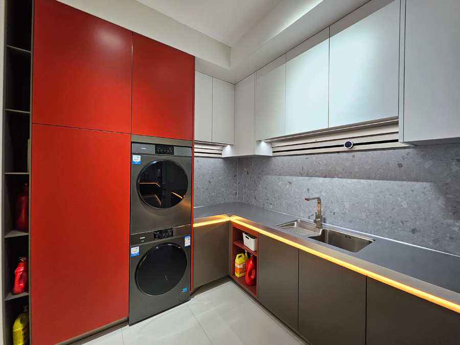 Realistic decoration of a five story detached villa